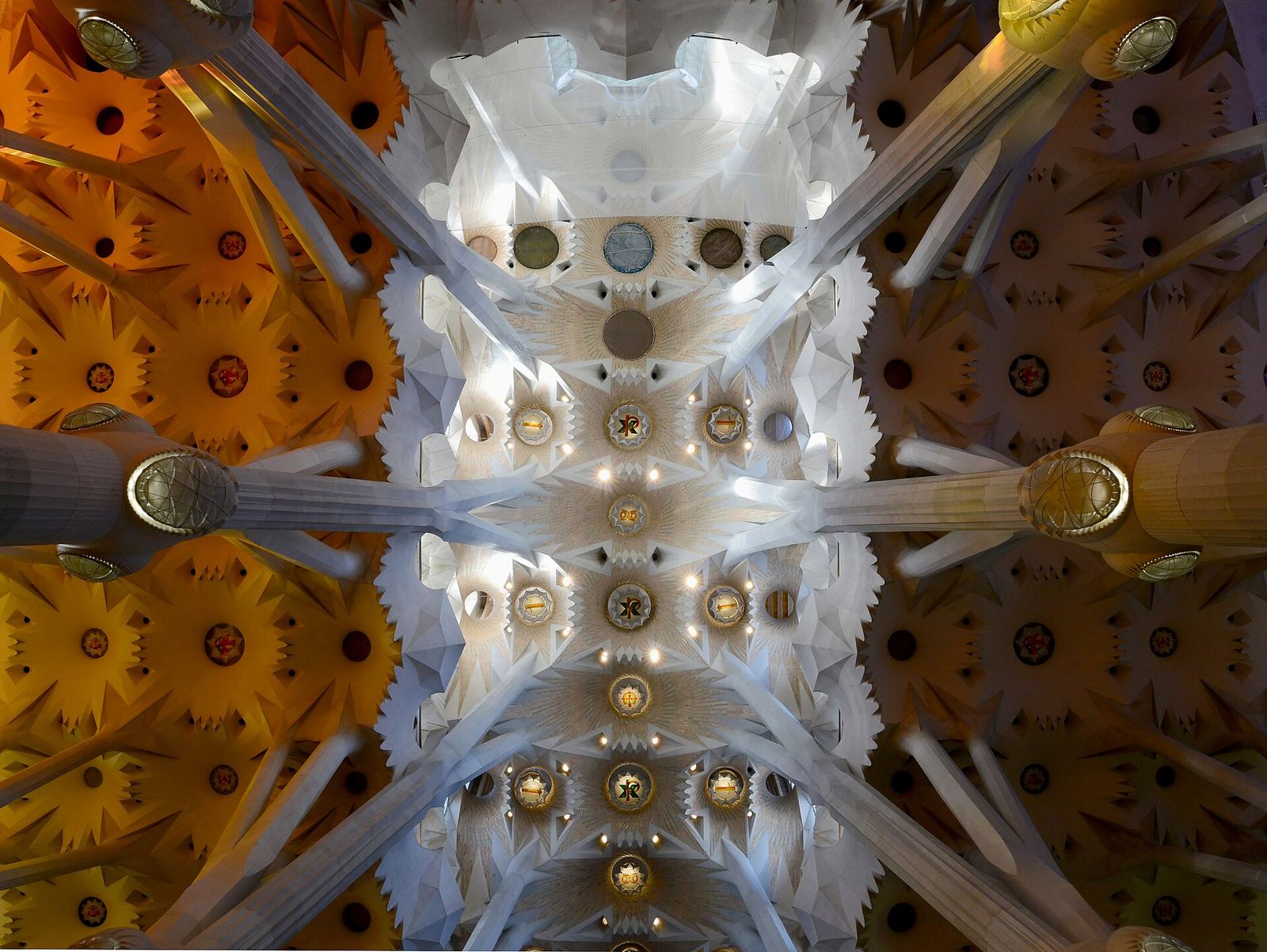 The towers of the Sagrada Família in Barcelona.